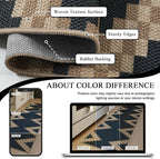 LIVEBOX Easy Jute Runner Rug for Entryway, 2x6 Runners Rug Kitchen Rugs Non Slip, Washable Black and Tan Boho Indoor Runner Rugs for Laundry Room Bedroom, Carpet Runners for Hallway 6ft