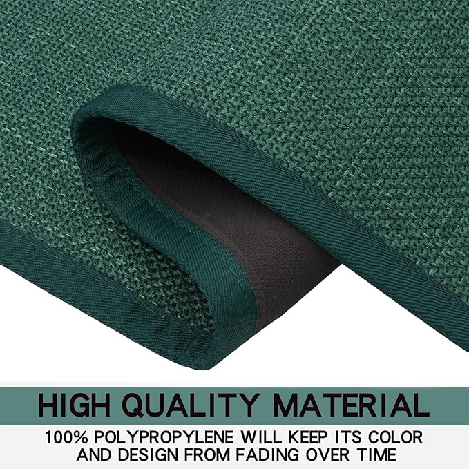 Kitchen Mat Set of 2 PCS, Christmas Cushioned Non Slip Rugs for Kitchen Floor, Absorbent Runner Comfort Standing Mats Washable for Kitchen, Office, Home (Green, 17.3"x47"+17.3"x71")