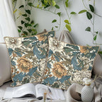 KSLIDS Vintage Flowers Soft Velvet Throw Pillow Covers Set of 2 Floral Plant Leaves Decorative Pillow Covers 16x16 Inch Yellow White Flowers Pillow Case for Sofa Couch Bedroom Farmhouse Home Decor
