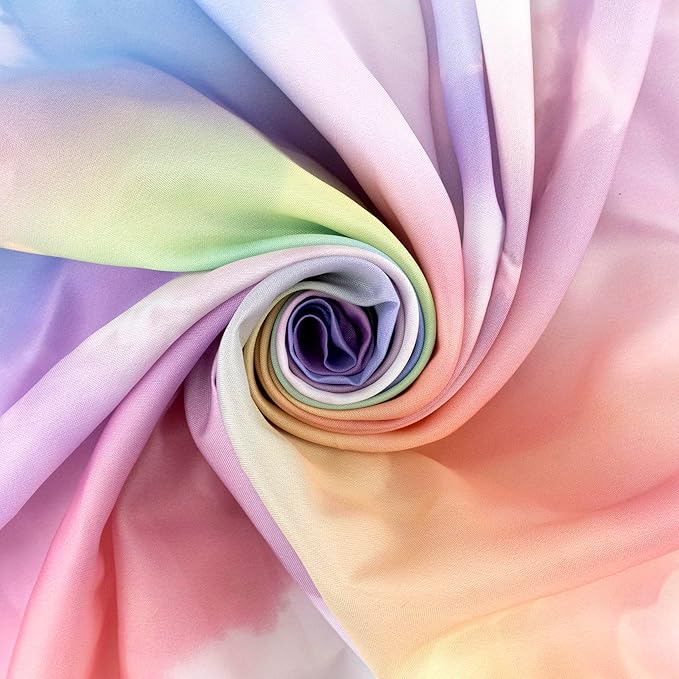 HVEST Rainbow Cloud Tapestry Wall Hanging, Rainbow and Pink Cloud Pastel Wall Decor, Aesthetic Nature Landscape Tapestry for Living Room Bedroom Aesthetic Decor, 59x51 Inches