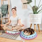Ganeen 12 Pcs Floor Cushions for Classroom 16'' Boho Kids Seating Pillow Flexible Floor Cushions Meditation Pillows for Toddler Sitting Home School Classroom Kindergarten Daycare Nursery(Round)