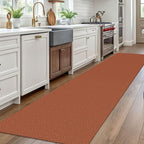 EARTHALL Woven Runner Rug 3x10 Ft Washable Runners for Hallways Long Non Slip Rubber Backed Kitchen Runner Braided Indoor Floor Carpet Runners for Entryway, Hallway, Kitchen, Rustic Orange/Tan