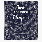 SVBright Navy Blue Reading Tapestry 51Wx59H Inch Book Lovers Wall Hanging Boho Floral Flower Fabric Butterfly Minimalist Modern Simple Line Sketch Home Decor Art for Living Room Bedroom Dorm