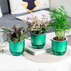 Josteve 4.5 Inch 2 Pcs Self Watering Hanging Planter Indoor Plant Pots Drainage Holes, Outdoor Small Hanging Planters Flower Pot Basket, Visible Water Level, Plant Hanger Home Decor, Gardening