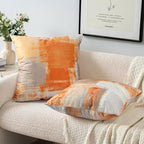 COLORPAPA Orange Grey Throw Pillow Covers 20x20 Set of 4 Decorative Cushion Cover Beige Abstract Art Painting Pillowcase for Sofa Bedroom Living Room Décor