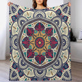Abstract Mandala Throw Blanket Indian Hippie Bohemian Art Floral Texture Pattern Blanket for Sofa Bed Couch Chair Or Dorm 30"x40"