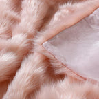 HORIMOTE HOME Pink Faux Fur Throw Blanket, Long Pile Light Pink Fur Blanket, Super Warm, Soft, Cozy, Fuzzy, Fluffy Throws for Couch Bed Sofa, Aesthetic Home Room Decor Throw, 50" x 60"