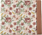 Little Jump Boho Vintage Floral Muslin Blanket Baby Quilt - Silky Soft and Breathable Crib Blanket for Daycare - Large 47" x 47" - 2 Layers Toddler Summer Blankets for Girls (Vintage Floral-2)