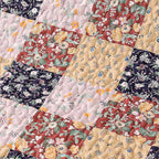 Exclusivo Mezcla 50"x 60" Quilted Throw Blanket- Microfiber Quilt Throw with Boho Patchwork Pattern, Reversible Brown Versatile Lap Quilt for All Seasons, Lightweight Throws for Bed/Couch/Sofa