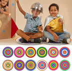Tinideya 12 Pcs Kids Carpet Circle Seats for Class 16 Inch Round Classroom Rug Floor Cushions Soft First Day of School Educational Mat Non Slip Back to School Learning Playing Areas(Vivid)
