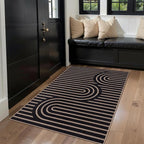Tangsoo Easy Jute Rug 2x3 Outdoor Rug,Small Washable Non-Slip Rug for Entryway,Boho Geometric Ultra Thin Indoor Carpet Farmhouse Small Throw Mat for Kitchen Bedroom Front Door Entry