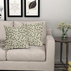 Olive Green Floral Pillow Covers 20x20 Set of 2 Vintage Rustic Old Style Cute Small Flower Green Cream Print Decorative Outdoor Pillowcases Farmhouse Throw Cushion Case Decor for Couch Sofa Bed
