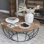 Hipiwe Key Basket Bowl for Entryway 10" Round Woven Wicker Fruit Tray Serving Tray Decorative Storage Organizer for Wallet Cellphone Basket Bowl for Kitchen Living Room, Medium