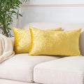 NiNi ALL Decorative Throw Pillow Covers Pack of 2, Velvet Throw Pillow Cases for Couch Pillows Cover Bedroom Living Room Outdoor Pillow Covers 12x20 Inch Gold