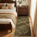 Area Rugs 2'x6' Runner Rug Non Slip Washable for Kitchen Hallway Bedroom Beside Laundry Room Bathroom Rug, Floor Carpet, Brown Dark Brown