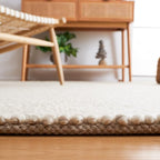 SAFAVIEH Natura Collection Runner Rug - 2'3" x 9', Beige & Ivory, Handmade Wool Blend, Textured Design, Ideal for Living Room, Bedroom, Dining Space (NAT425B)