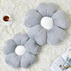 Flower Pillow, Flower Shaped Pillow Decorative Throw Pillows for Bed Couch, Cute Daisy Pillow Dorm Decor Floor Seating Cushion (Grey, 15 Inches)