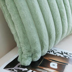 JOJUSIS Pack of 2 Faux Fur Plush Decorative Throw Pillow Covers Couch Cushion Case Soft Pillowcases (Sage Green, 22 x 22-Inch)