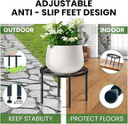 TOSKING 2-Pack Plant Stands - Heavy Duty Low Plant Stand, No Assembly Required Risers for Potted Plants Indoor and Outdoor, Ready to Use(10.24" Diameter)