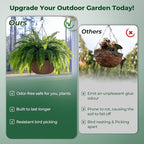 T4U Hanging Planters for Outdoor Plants, 3 Pack 12 Inch Hanging Baskets for Plants Outdoor with Rustproof Chain, Fabric Hanging Pots for Plants, Hanging Planter for Balcony Porch Deco