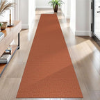 EARTHALL Woven Runner Rug 2x10 Ft Washable Runners for Hallways Long Cotton Non Slip Rubber Backed Kitchen Runner Braided Indoor Floor Carpet for Entryway, Hallway, Kitchen, Rustic Orange/Tan
