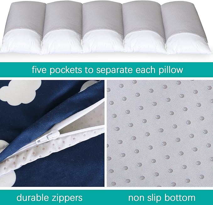 Biloban Floor Lounger Cover Non-Slip & Super Soft Floor Sofa Pillow Case, Great Choice for Kids or Adults Perfect for Slumber Party, Cloud Queen (Pillow Not Included)