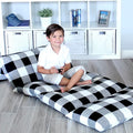 Butterfly Craze Floor Pillow Case, Mattress Bed Lounger Cover, Black/White, Queen Size - Cozy Seating Solution for Kids & Adults, Recliner Cushion, for Reading, TV Time (Pillow Not Included)