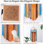 Artilady Sunset Wall Art Dream Catcher - Macrame Wall Hanging Large Dreamcatchers, Hand Woven Boho Tapestry Colorful Sun Wall Decor for Bedroom Nursery Living Room Nursery (Sunset)