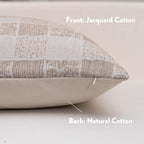Decorative Neutral Throw Pillow Covers 20x20 Farmhouse Pillow Covers Cotton Check Cushion Covers Home Decor for Sofa Couch Living Room Bedroom 1PC, Taupe Check
