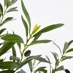 Artificial Olive Tree, 5ft Tall Fake Olive Leaves Plant with Basket, Indoor Outdoor Faux Olive Topiary Silk Tree for Home Livingroom Office House Décor