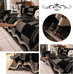 ROOMLIFE Dark Coffee Sofa Cover, Vintage Boho Couch Cover for 3 Cushion Sofa, Non Slip Chenille Sofa Slipcovers for Dog, Washable Furniture Sofa Protector Cover with Tassel for Living Room, 71''X150”