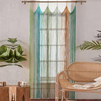 IOWER Macrame Curtain Macrame Boho Doorway Window Curtains for Wall Door Divider Windows Door Wedding Background(Colorful)