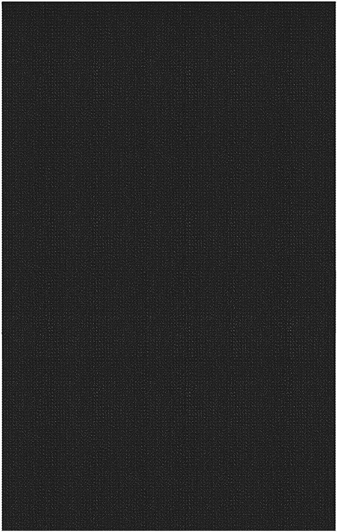 EARTHALL Woven Area Rugs 6x9 Ft Washable Living Room Rugs Non Slip Rubber Backed Dining Room Rug Braided Bedroom Rugs Indoor Floor Carpet for Living Room, Bedroom, Dining Room, Black/Grey