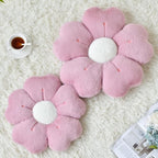 Flower Pillow, Flower Shaped Pillow Decorative Throw Pillows for Bed Couch, Cute Daisy Pillow Dorm Decor Floor Seating Cushion (Grey Pink, 15 Inches)