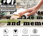 weesire Kitchen Mats for Floor Anti Fatigue Mats for Kitchen Floor Kitchen Rugs Farmhouse Style Memory Foam Kitchen Mat Cushioned PVC Leather Kitchen Rug Set, 17.3x28+17.3x47 inchs