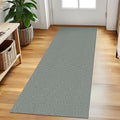 EARTHALL Washable Runner Rug 2x5 Ft Non Slip Runners for Hallways Cotton Rubber Backed Kitchen Runner Braided Indoor Floor Carpet Runners for Entryway, Hallway, Kitchen, Bedroom, Green/Grey