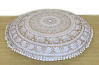 INDIAN CRAFT CASTLE ICC 32 Inch Floor Pillows & Cushions Covers Decorative Hippie Mandala Pouf Pillow Covers Bohemian Seating Meditation Cushion Cover Large Boho Ottoman Case Pillowcase for Couch