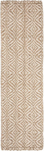 SAFAVIEH Natural Fiber Collection Runner Rug - 2'6" x 10', Natural & Ivory, Handmade Boho Farmhouse Woven Jute, Ideal for High Traffic Areas in Living Room, Bedroom (NF185A)
