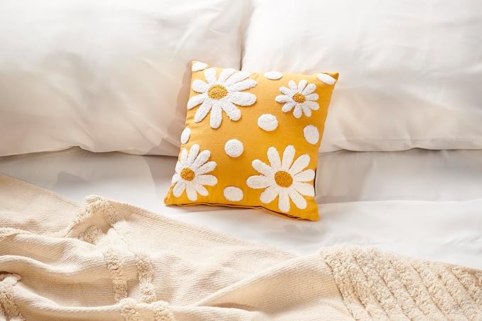 Primitives by Kathy Tufted Daisy Pillow