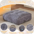 Floor Pillow Cushion for Adults, Meditation Cushion Pillow, Large Square Floor Sitting, for Tatami Living Room or Yoga, 22x22 Inch