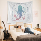 HUGANE Whale Shark Christian Tapestry, Isaiah 43:2 Bible Verse Tapestry Wall Hanging, Religious Bible Scripture Wall Blanket Backdrop Decor for Home Bedroom Living Room, 50x60 Inch,Color-A