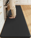 Color&Geometry 0.71" Extra Thick Anti Fatigue Cushion Kitchen Floor Mat,Easy Clean, Water & Oil Proof, Non Slip, Foam Padded Runner Rug for Front Sink,20"x 71" Black (2.0 Version)