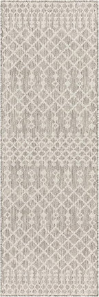 Nourison Home Positano Light Grey 2' x 6' Area Rug - Easy Clean, Non Shedding, Bed Room, Living Room, Dining Room, Kitchen (6' Runner)