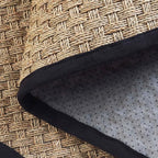 SAFAVIEH Natural Fiber Collection Runner Rug - 2'6" x 14', Natural & Black, Seagrass, Basketweave Pattern with Border (NF114C)
