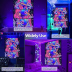 Wegklazax Fantasy Tapestry Blacklight Tapestry for Bedroom Cool Tapestries Wall Hanging for Bedroom and Living Room Pink 36×48 Inches