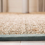 SAFAVIEH Natural Fiber Collection Area Rug - 2'6" x 4', Natural & Light Blue, Seagrass, Basketweave Pattern with Border (NF114M)
