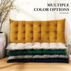 Bench Cushion for Indoor Furniture 42x16 in Velvet Thicken Indoor Window Seat Cushion, Soft Piano Sofa, Entryway Storage, Bay Window Tufted Patio Porch Swing Bench Pad Memory Foam(Gray)