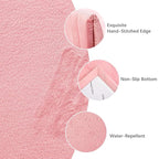 Baby Play Mat for Floor,1.3" Thick Elasti-Foam 50x50 Playpen Mat for Toddlers Infant Kids,Water-Repellent Soft Coral Velvet Tummy Time Mats,Non Slip Crawling Mats,Tatami Style(Pink)