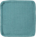 Great Deal Furniture Noble House Cadence Boho Yarn Pouf in Teal
