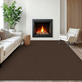 EARTHALL Woven Area Rugs 6x9 Ft Washable Living Room Rugs Non Slip Rubber Backed Dining Room Rug Braided Bedroom Rugs Indoor Floor Carpet for Living Room, Bedroom, Dining Room, Brown